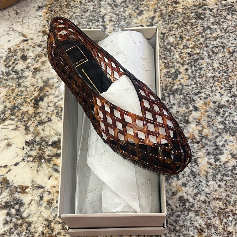 Dolce Vita Tortoiseshell Lattice Mule - Brown